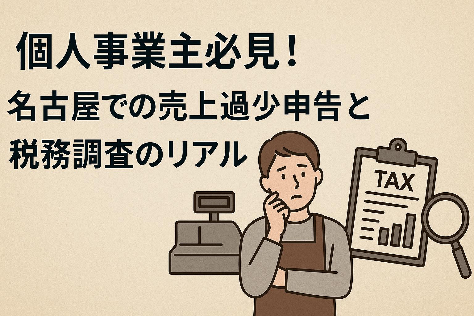 個人事業主必見！名古屋での売上過少申告と税務調査のリアル