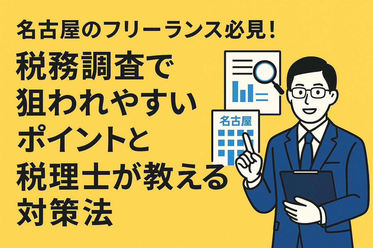 名古屋のフリーランス必見！税務調査で狙われやすいポイントと税理士が教える対策法