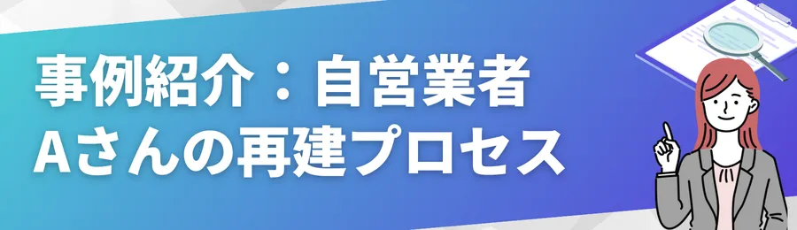 事例紹介：自営業者Aさんの再建プロセス