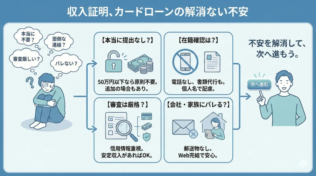 収入証明書不要でも大丈夫？よくある不安を先に解消します