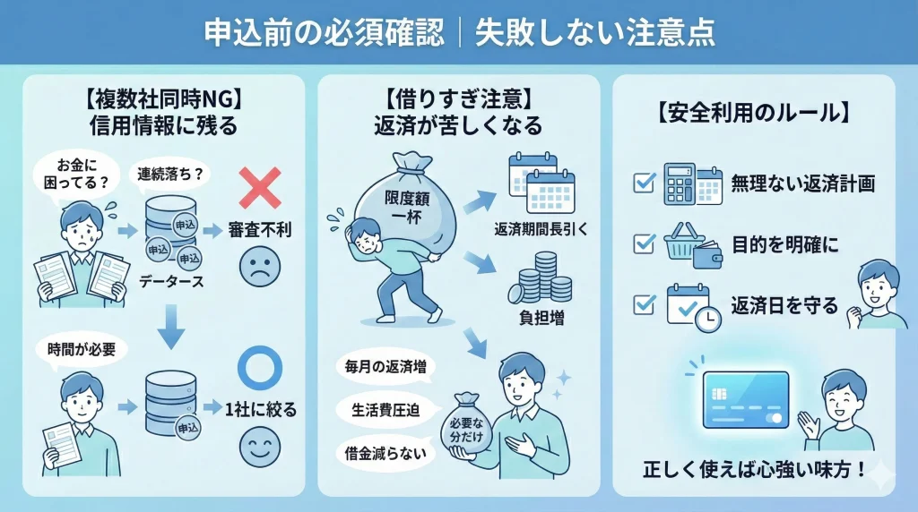 申し込み前に必ず確認｜失敗しないための注意点